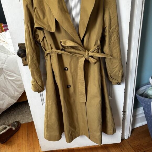 NILI LOTAN x Target Womens 1X Pleated Back Trench Coat Khaki - Picture 3 of 6